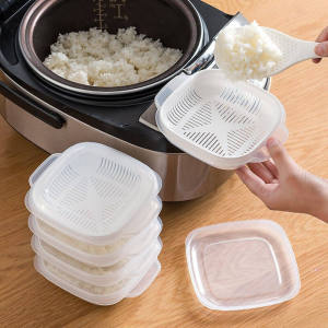 YESPERY 1PC Portable Keep Fresh Drain Box Office Worker Microwave Heating Lunch Boxes Dumpling Fruit Rice Crisper Home Tableware