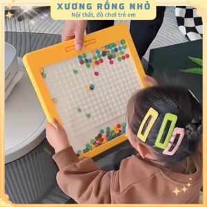 Bảng vẽ nam châm từ tính kèm bút - đồ chơi hạt đậu mê cung giáo dục cho bé (31cm x 31cm)