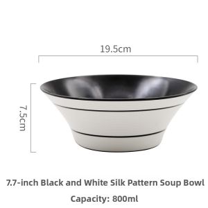 Underglaze Colored Stripe Black and White Hat Shaped Ceramic Dessert Plate Elegant Design