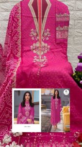 [[PRE-ORDER] Ready Made Pure Cotton With Heavy Embroidery Suit (10-15days delivery)