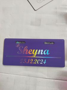 plat nomor sepeda listrik hologram / plat nama sepeda listrik akrilik hologram custom free baud