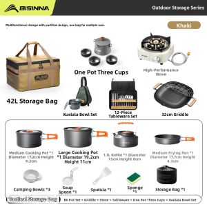 BSWOLF | Large Capacity Multi-purpose Camping Cookware Set