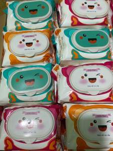 Giá sỉ 10 gói khăn ướt baby wipes 650g an toàn cho bé ( HSD:2028)
