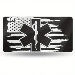 CIFBUY EMT First Responder Aluminum Wall Art Waterproof Durable Metal Sign for Home Garage Collectors Decor