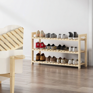 YIFANGJIAYI | Real Wood Space-saving Multi-level Shoe Rack