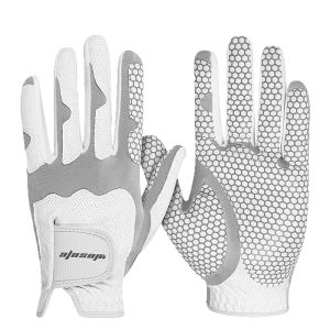 Mens Left Hand Golf Glove Breathable Anti-Slip Nanofiber Lightweight Durable Silicone Grip Stretch Magic Tape Washable Su