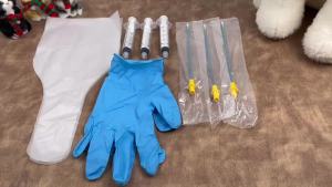 Weewooday 15 Set AI Artificial Insemination Dog Breeding Kit Canine Breeding Kit Dog Semen Collection Bag Artificial InseminationSupplies (Blue20 cm)