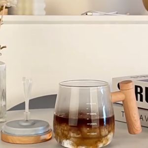 แก้วคนอัตโนมัติ 400 มล. 7000 รอบต่อนาที แก้วผสมไฟฟ้าความเร็วสูงพร้อมถ้วยผสมอัตโนมัติกันน้ำสำหรับกาแฟ นม โปรตีนผง