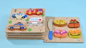 (🎯มีคูปองส่งฟรี) ชุดหั่นผักผลไม้ ของเล่นไม้ มอนเตสซอรี่ Montessori Toy ของเล่นเสริมพัฒนาการ ปลอดภัยสำหรับเด็ก