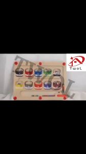 TWOL 1pcs Early Education Toy Magnetic Color Sorting Board and Number Maze Magnetic toy Learning Counting Toddler Puzzle Board