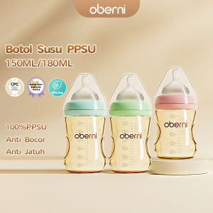 Oberni Botol Susu bayi PPSU Bayi Baru Lahir Feeding Bottle Anti Jatuh dan Anti Tersedak 0-6 Bulan 5oz+6oz