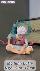 Mô hình Luffy Gear 5 Nika ngồi cười 15 cm - One Piece