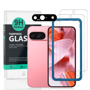 Ibywind For Google Pixel 9 5G Screen Protector(Pack of 2)with 1pc Metal Lens ProtectorEasy Install Kit