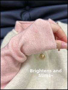 HUOLISI | Korean Pink Half-Turtleneck Wool Winter Petite Slim Fit Knit Sweater