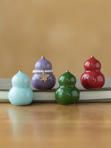 Creative Ceramic Tea Pot Lid Tray Ceramic Tea Table Gourd Ornament New Chinese Style Tea Pet Placement in Tea Room Dining Utensils