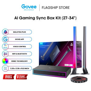 Govee AI Gaming Sync Box Kit (27-34’) Light Bars Light Strip HDMI 2.0 4K LED Light Lampu Monitor