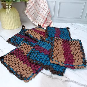 Cempal anyam lap anti panas tatakan panci anyaman atau potholder