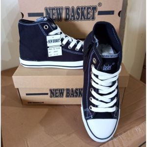 Sepatu Sekolah New Basket NB 338 HC Hitam Putih Tinggi No 35 – Original Kualitas Terbaik