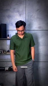 DGM Kaos Polo Knit Pria Polo Shirt Premium Army 2593