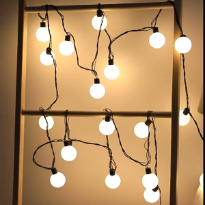 HOMEMORY Solar Christmas Lights LED String Lights Solar Outdoor Waterproof 10M Bubbles Crystal Ball