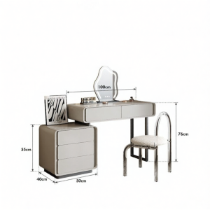 Luxurious Compact Dressing Table with Drawer Storage Solid Wood