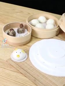 Gói 100 Tờ Giấy Nến Đục Lỗ Tròn Dùng Cho Nồi Chiên Không Dầu Lót Xửng Hấp Thấm Dầu Ăn Size 20cm