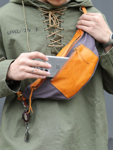 WANYE | Leather Chest Bag for Men Leisure Sport