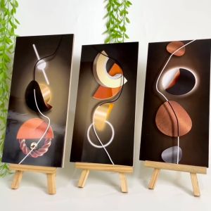 HIASAN DINDING 15X30 ABSTRAK REALISTIK AESTHETIK WALLDECOR NUANSA GOLD AND BLACK HIASAN DAN PAJANGAN