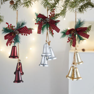 Christmas Decorative Metal Bell Large Size Shop Window Display Hanging Ornament Festival Supplies Gift Christmas Decoration