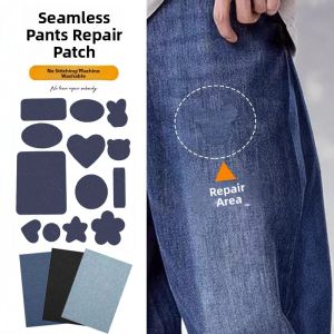 No-Iron No-Sew Denim Patch for Hole Repair