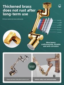 MONLEYTA | Universal Rotatable Faucet Extender Splash Proof Face Washing Basin Multi Functional Versatile Connector Durable Stainless Steel