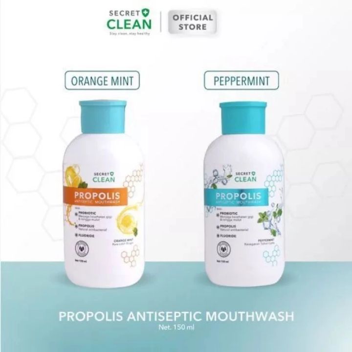 secret clean propolis antiseptik mouthwash