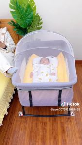 Nôi cho bé có thể tháo rời đa chức năng giường trẻ em di động giường nhỏ ghép giường lớn giường nôi có thể gấp gọn Nôi Trẻ Em Nhiều Màu Sắc - Lazada