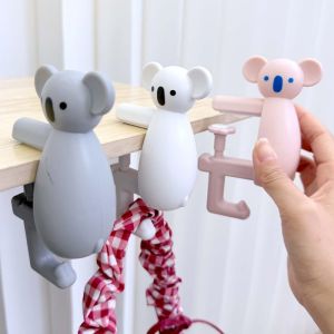 6Pcs Cartoon Animal Table Side Hanging Hook Multifunctional Adjustable Backpack Holder Durable Portable Bag Hanger for Desk