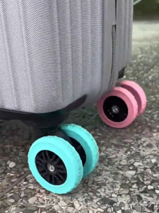 Silicone Luggage Wheel Covers Suitcase Caster Protectors Reduce Noise Trolley Box Casters Cover Travel Luggage Accessories