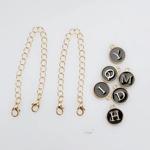 อุปกรณ์เสริมจี้ตัวอักษรพวงกุญแจ สายโซ่คล้องระเป๋า ห้อยแก้ว  โซ่ตัวอักษร จี้เครื่องประดับน่ารัก DIYได้หลากหลายแบบ