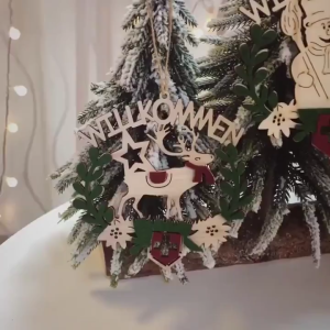 AKSESORIS NATAL / HIASAN DEKORASI NATAL / GANTUNGAN NATAL KAYU HSN-96