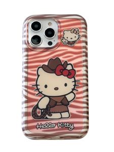 INS South Korea Sanrio Cartoon Kitty for Iphone15 Phone Case 12 Apple 13 Pro Max Phone Protective Cover 14 All-Inclusive Drop-Resistant Large Hole Hello Kitty 15pm Two-in-One Soft Frame
