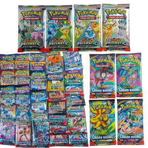 Bandai | English 4 Pack Pokemon TCG Booster Pack Phantasmal Flames Black Bolt Ascended Heroes Mega Rare Trading Cards for Collection Gift
