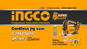 INGCO 20V LI-ION JIGSAW CUT WOOD 110MM METAL12MM+5 BLADES CJSLI1008 (BARE UNIT)