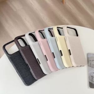 szhaiyu | For iPhone 18 Pro Max 17 16 15 14 13 Pro Solid Color Glossy Case With Crocodile Skin Pattern hockproof Protective Cover Funda