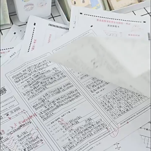 Tas A4 File Folder Tote Bag Transparan / 13 Lapisan Penyimpanan / Tas Informasi