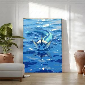 Kayou | Pokemon Peripherals Eevee Sylveon Vaporeon Canvas Wall Art Room Decor Poster