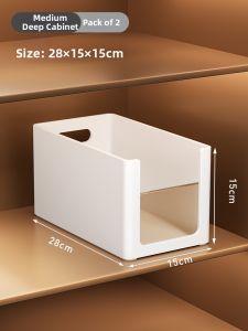 ZHIFAN | Kitchen Straight Angle Rectangular Clear Storage Box