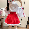 Demon Fox X Servant SS Anime Performance White Ghost Court Warlord Butterfly Homecoming Witch Kimono Cosplay Full Set Women's Clothing Plus Size. 