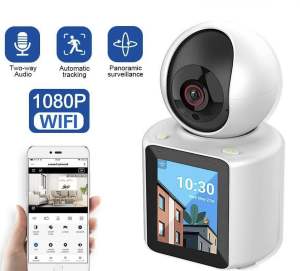 1080P HD บ้านวิดีโอคอลมินิกล้องวงจรปิดบ้านไร้สาย WIFI IR Night Vision ติดตามมือถือ มีคนโทรไปที่วิดีโอ เชื่อมต่อวิดีโอโดยอัตโนมัติ
