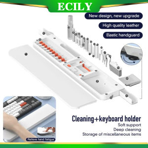 Bộ vệ sinh đa năng ecily 22-in-1: Hỗ trợ tay xốp da bảo vệ cổ tay văn phòng khay bàn phím máy tính xách tay/máy tính bảng/điện thoại di động/máy tính/tai nghe dụng cụ vệ sinh