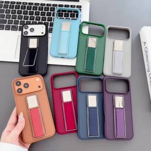 Ốp Lưng Điện Thoại iPhone Cao Cấp Chất Liệu Mờ Có Dây Đeo Tay Chống Sốc Khung Kim Loại Chống Xước Và Chống Vân Tay Dành Cho Các Dòng Máy 17 Air 16 15 14 Plus 13 12 11 Pro Max XS Max