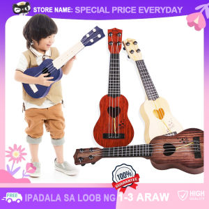 Mini 4 Strings Guitar Toys Japanese Original Simulation Guitar Musical Instruments for Kids Children Early Education Intellectual Development Toy