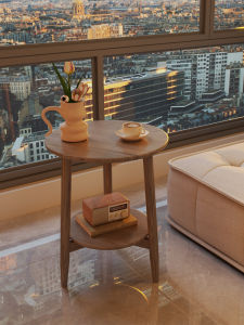 DONGMU | Solid Wood Round Side Table Modern Minimalist